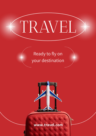 Air Travel Advertising Poster A3 Design Template