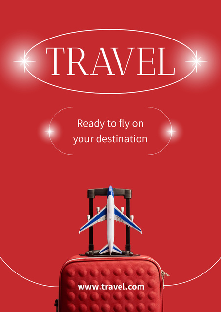 Air Travel Advertising Poster A3 Šablona návrhu