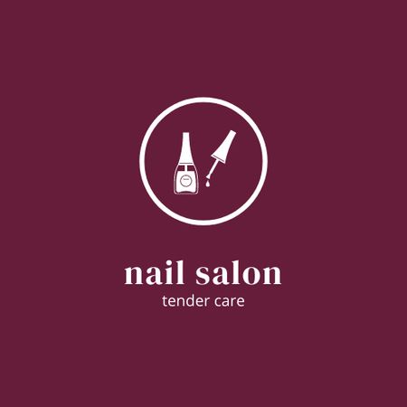 Platilla de diseño Nail Salon Services Offer Logo