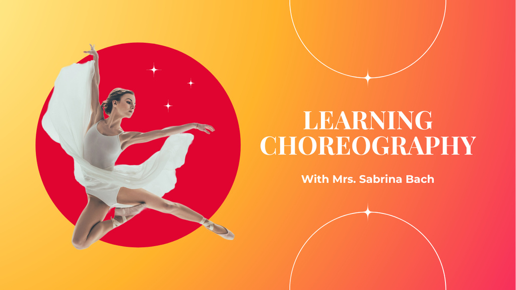 Designvorlage Choreography Learning Offer with Tender Dancer für Youtube Thumbnail