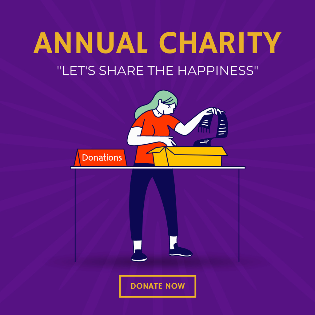 Annual Charity Event Instagram Tasarım Şablonu