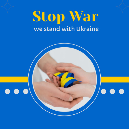 Stop War in Ukraine Instagram Šablona návrhu