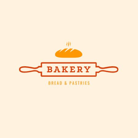 Ontwerpsjabloon van Logo van Bakery Ad with Yummy Bread