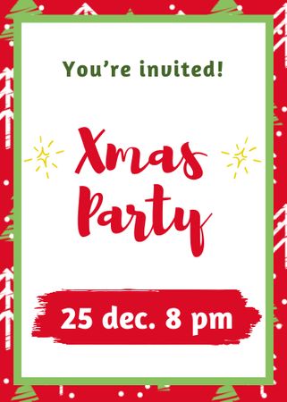Christmas Party Announcement Invitation Modelo de Design