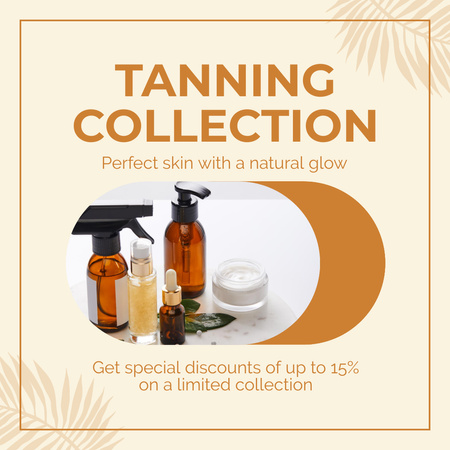 Designvorlage Perfect Tanning Cosmetics Collection für Instagram