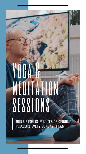 Age-friendly Yoga Meditation Session TikTok Video Modelo de Design