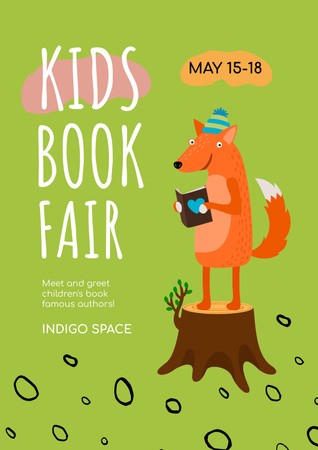 Plantilla de diseño de Anuncio de la Feria del Libro Infantil Poster 