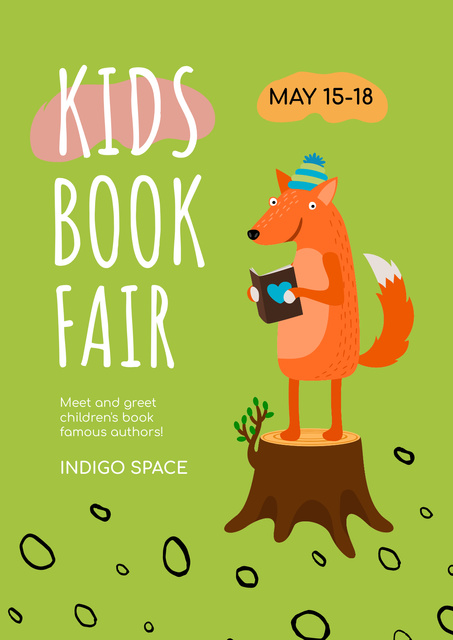 Children's Book Fair Announcement  Posterデザインテンプレート