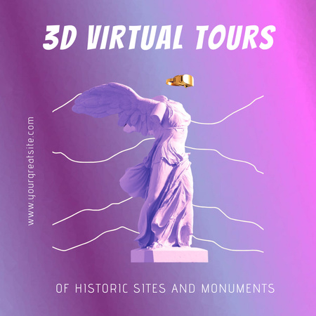 Virtual Tours Offer Instagram AD Design Template