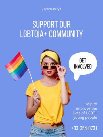 LGBT Community Invitation Poster US Šablona návrhu