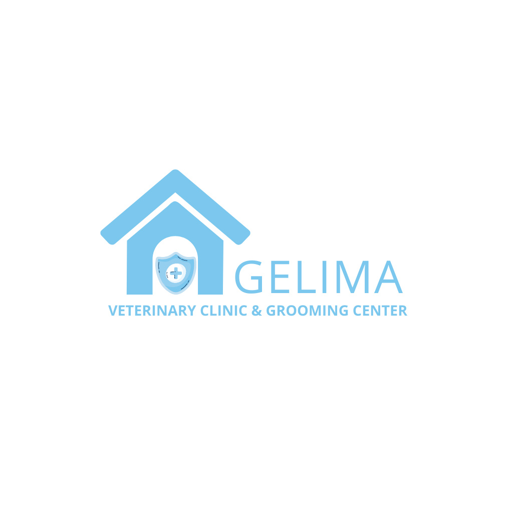 Veterinary Clinic Emblem Logo Tasarım Şablonu