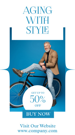 Stylish And Casual Looks For Seniors Sale Offer Instagram Story Design Template