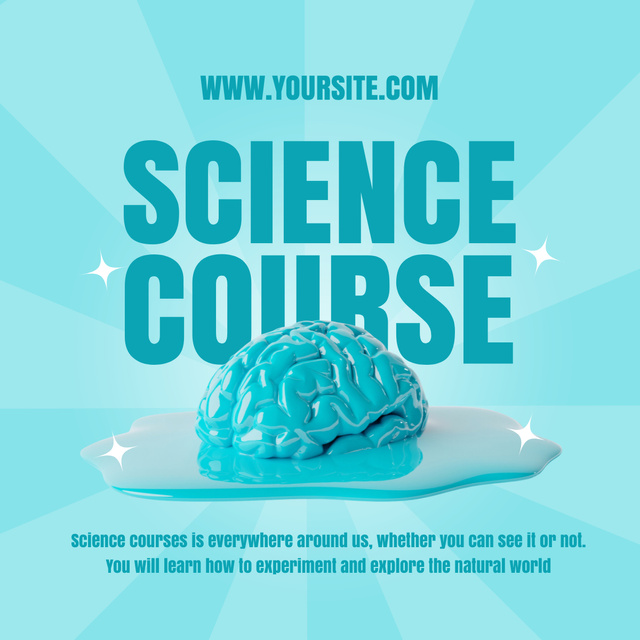 Designvorlage Science Course Training für LinkedIn post