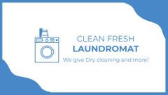 Laundromat Services Offer with Washing Machine