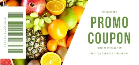 Special Discount on Fresh Fruits Coupon Din Large Design Template