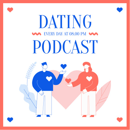 Szablon projektu Pokaż odcinek o randkach Podcast Cover