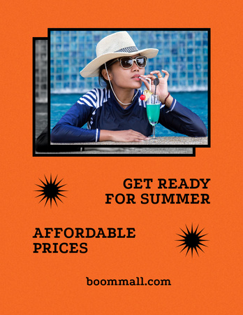 Plantilla de diseño de Precios asequibles en la oferta de Beach Essentials Poster 8.5x11in 