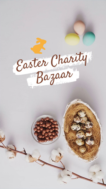 Plantilla de diseño de Announcement Of Easter Charity Fair TikTok Video 