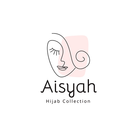 Hijab Collection Advertising Logo Design Template