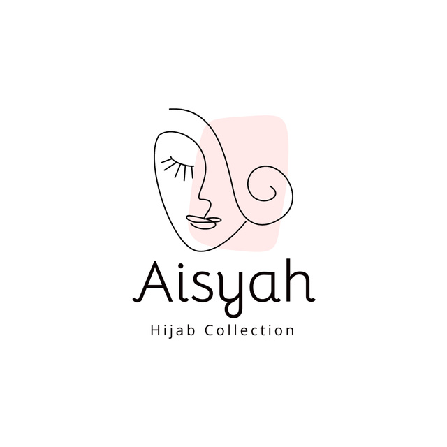 Hijab Collection Advertising Logo Πρότυπο σχεδίασης