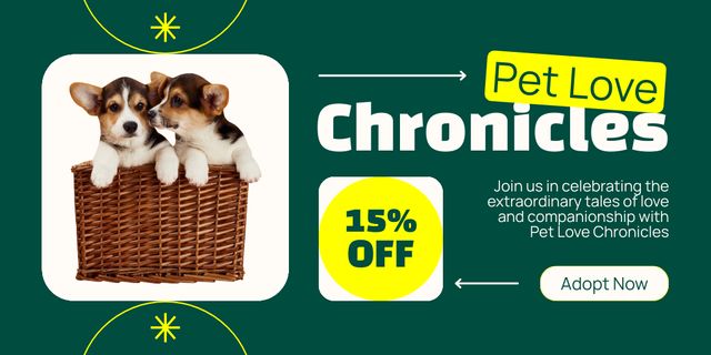 Lovely Welsh Corgi Puppies On Exclusive Deals Twitterデザインテンプレート
