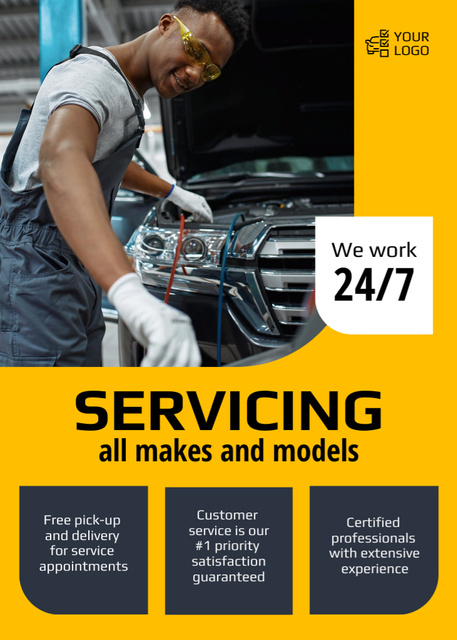 Offer of Services for All Car Models Flayerデザインテンプレート