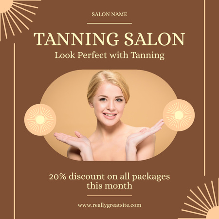 Look Perfect with Our Tanning Salon Instagram Design Template