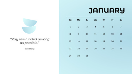Inspirational and Motivational Phrase Calendar Design Template