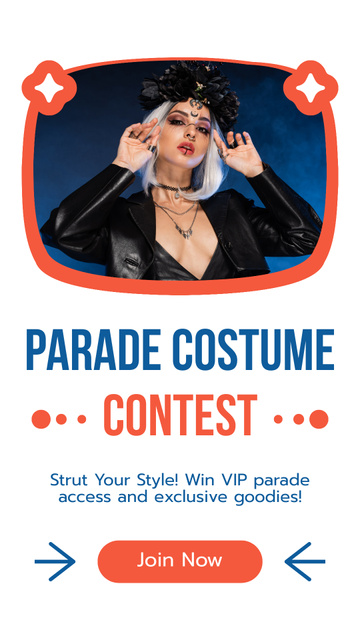 Designvorlage Carnival Parade Costume Contest Announcement für Instagram Story