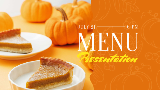 Pumpkin pie offer FB event cover Πρότυπο σχεδίασης
