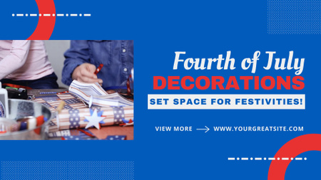 Preparing Decor for Independence Day USA Full HD video Design Template