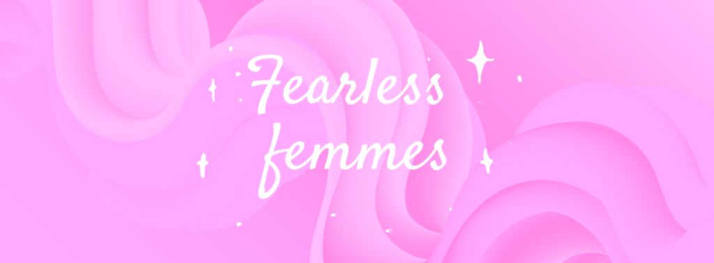 Girl Power Inspiration on Bright Pink Pattern Facebook cover tervezősablon