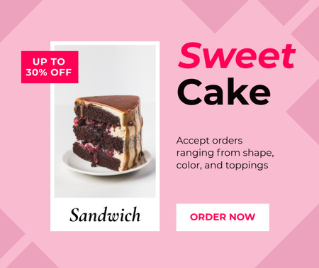 Sipariş Verilecek Tatlı Kekler Facebook Tasarım Şablonu