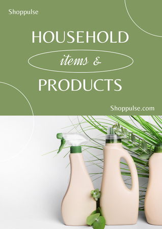Household Products Offer Poster Design Template