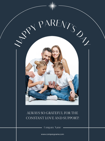 National Parents' Day Celebration Poster US Design Template