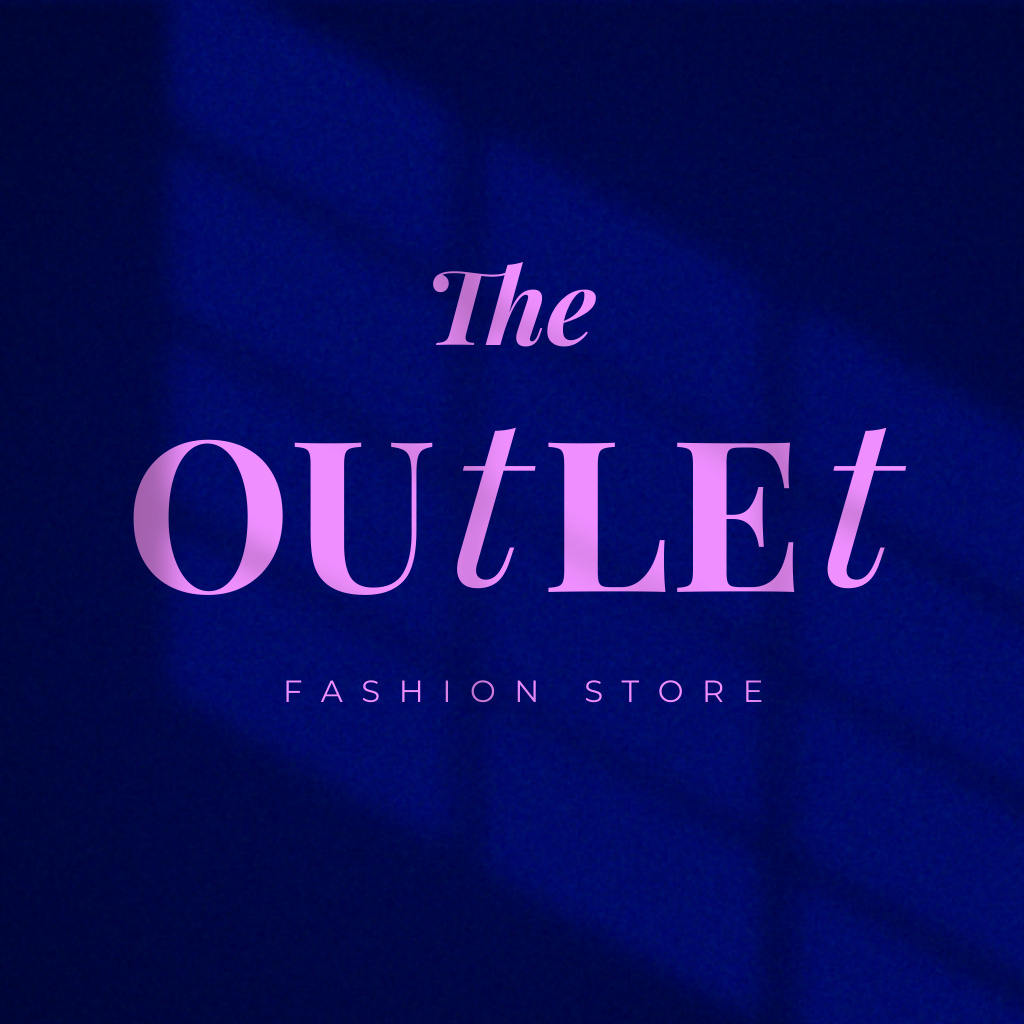 Fashion Store Ad on Blue Logo Πρότυπο σχεδίασης
