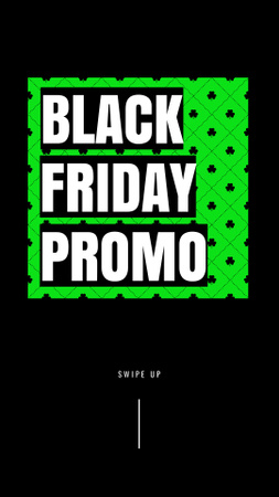 Black Friday promo on green Instagram Story Modelo de Design