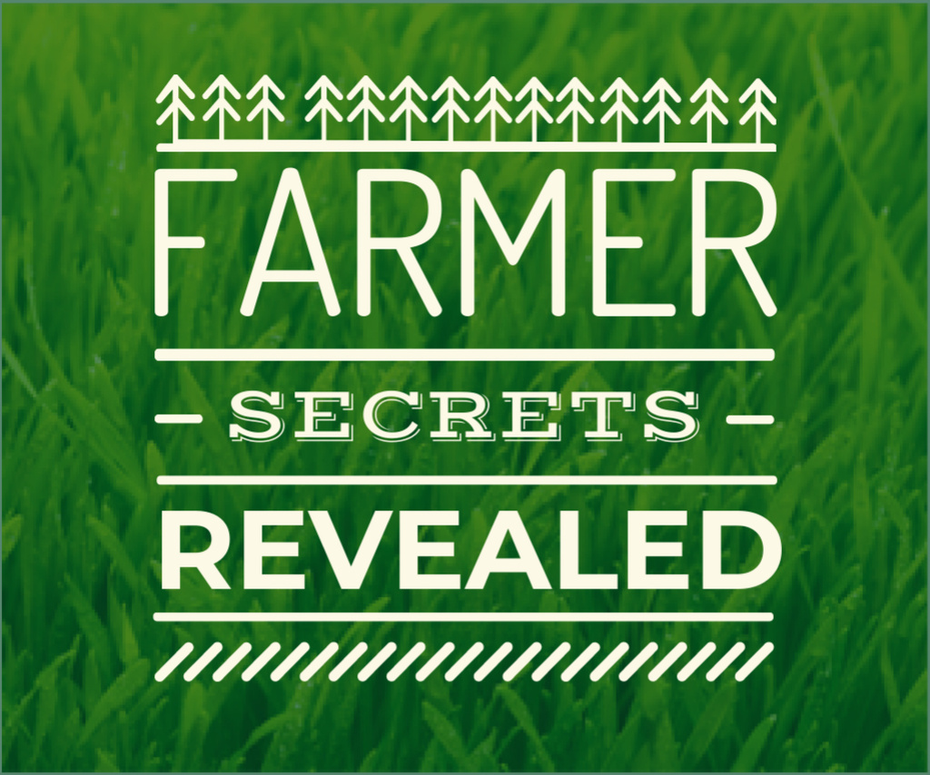 Discovering Secrets of Successful Farmer on Green Grass Medium Rectangle tervezősablon