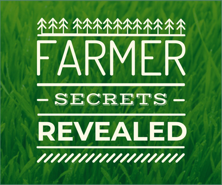 Discovering Secrets of Successful Farmer on Green Grass Medium Rectangle Design Template