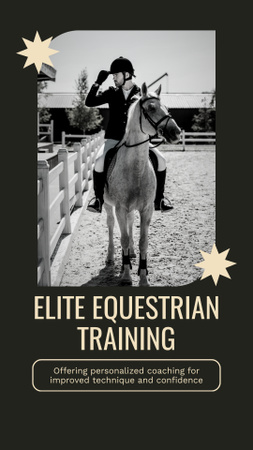 Elite Equestrian Training at Hippodrome Instagram Video Story Design Template