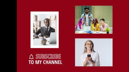 Subscribing For Channel With Business Discussion YouTube outro Design Template
