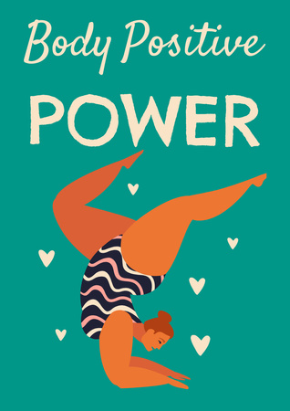 Body Positive Power Inspiration Poster A3 tervezősablon