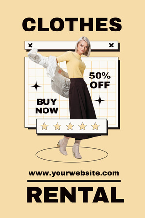 Rental clothes discount yellow Pinterest Design Template