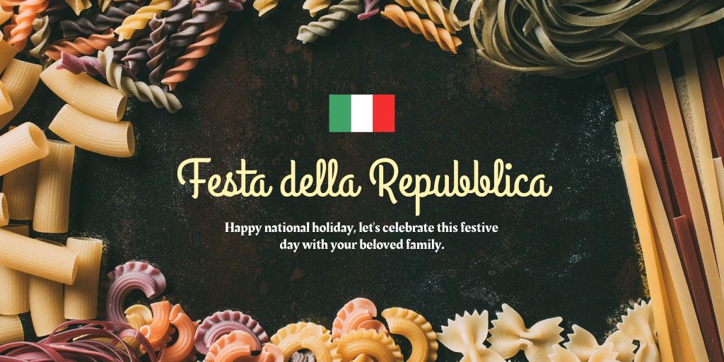 Let's Celebrate Festa Della Repubblica Twitter Design Template