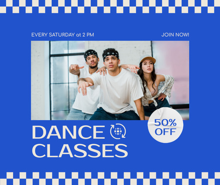 Platilla de diseño Discount Offer on Hip Hop Dance Classes Facebook