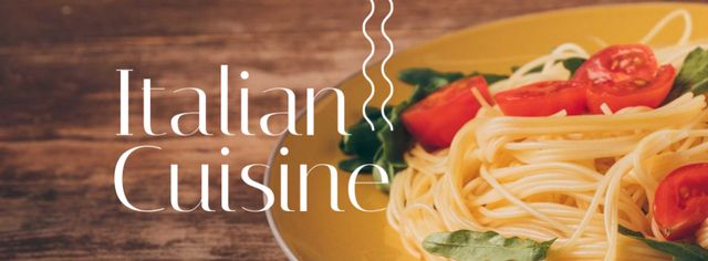 Ontwerpsjabloon van Facebook cover van Pasta Restaurant tasty Italian Dish