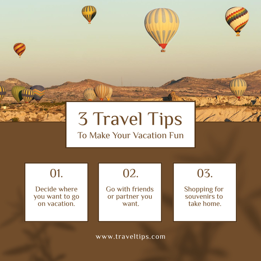 Travel Tips for Vacation Instagram Design Template