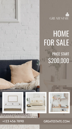 Cozy Home for Sale Instagram Video Story Design Template