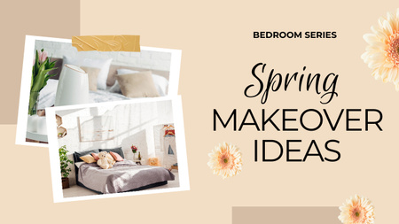 Ontwerpsjabloon van Youtube Thumbnail van Suggestion of Spring Design Ideas for Bedrooms