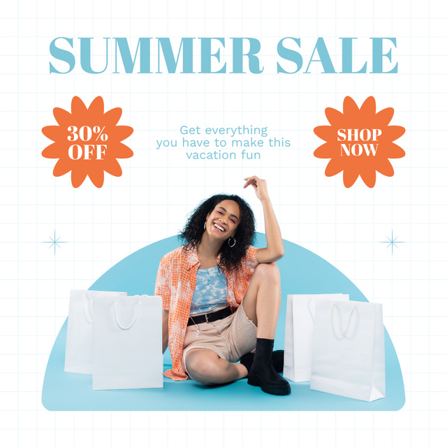 Platilla de diseño Summer Shopping Offer Instagram